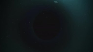 Nebula zaman ayarlı. Kara delik girdabı. Uzay büyüsü. Işıldayan yıldızlarla ve hızlı hareket eden bilgisayar grafikleriyle derin karanlık gökyüzü..
