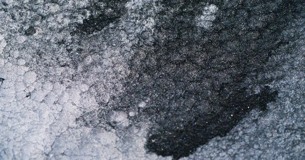 Escarcha Invierno Fondo Abstracto Cristales Congelados Grano Hielo Monocromo Negro — Foto de Stock