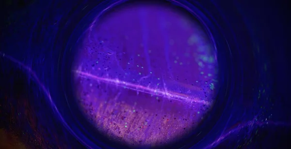 Glitter Ink Flow Blur Neon Bubble Galaxy Portal Defocused Fluorescent — Stockfoto
