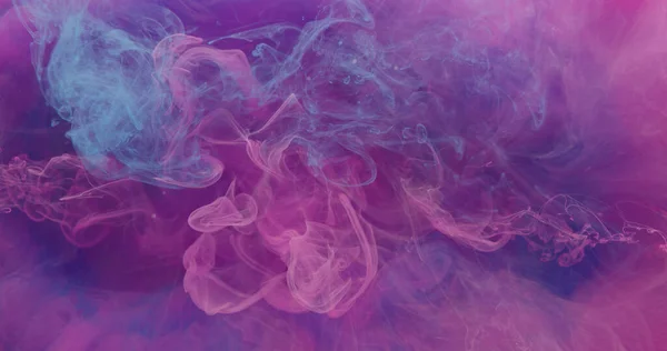Neon Rauch Hintergrund Tinte Ins Wasser Fantasy Nebel Farbstoffmischung Fluoreszierendes — Stockfoto