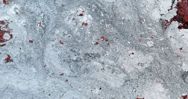 Neve Geada Fundo Abstrato Gelo Frio Inverno Superfície Congelada Vermelho — Fotografia de Stock