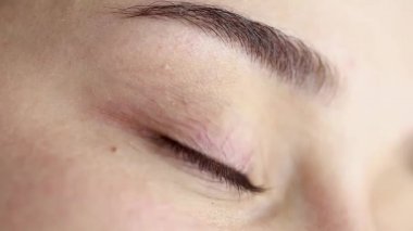 Gözlere silia 'nın yakın çekim kaplaması 