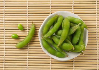 edamame Japon haşlanmış yeşil soya fasulyesi 