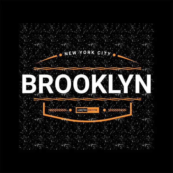 Brooklyn yazı tasarımı, ekran baskısı tişörtleri, giysiler, ceketler ve diğerleri için uygun