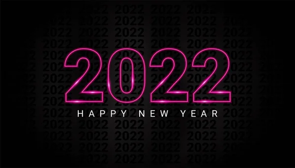 Neon efektli 2022 harfli tasarım