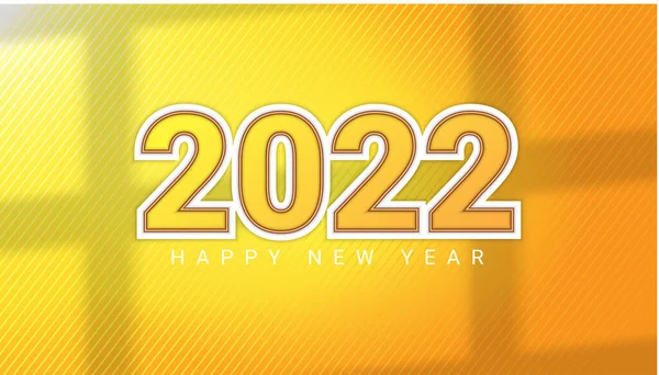 2022 Text Žlutým Barevným Efektem — Stockový vektor