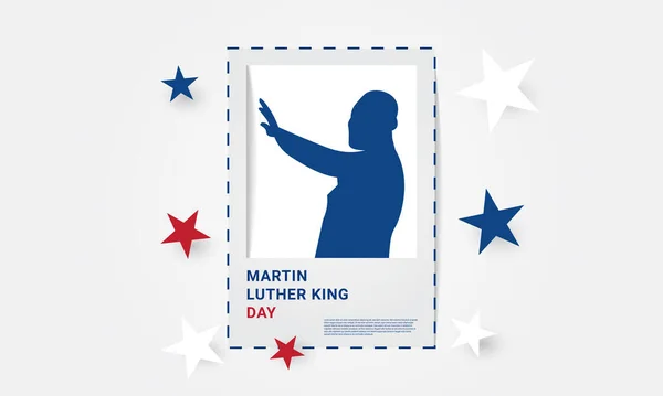 Martin Luther King Diseño Temático Día Perfecto Para Carteles Fondos — Vector de stock