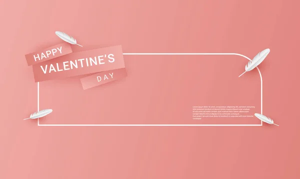 Happy Valentine Day Greeting Background Suitable Backgrounds Wallpapers Covers Social — Stock Vector