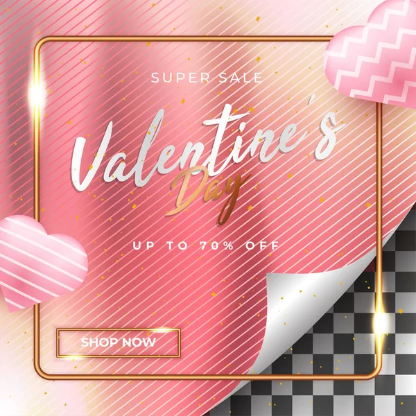 Diseño Promocional Para Día San Valentín — Vector de stock