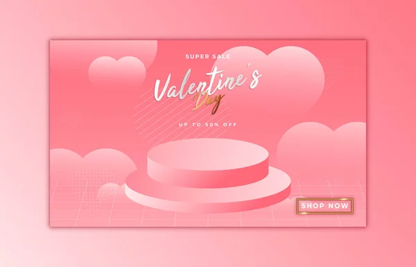 Promo Design Zum Valentinstag — Stockvektor