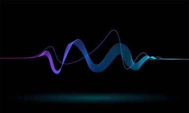 Soyut dalga çizgisi arkaplanı, güzel ışık efektiyle