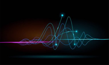 Soyut dalga çizgisi arkaplanı, güzel ışık efektiyle