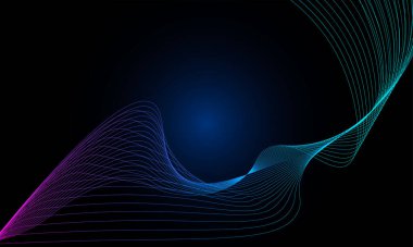 Soyut dalga çizgisi arkaplanı, güzel ışık efektiyle