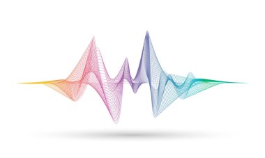 Gökkuşağı renklerine sahip dalgalı çizgi arkaplanı, arkaplan, sunumlar, duvar kağıtları, kapaklar ve diğerleri için uygun