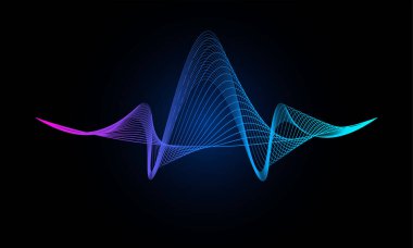 Soyut dalga çizgisi arkaplanı, güzel ışık efektiyle