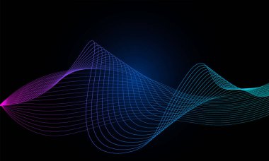 Soyut dalga çizgisi arkaplanı, güzel ışık efektiyle