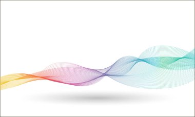 Gökkuşağı renklerine sahip dalgalı çizgi arkaplanı, arkaplan, sunumlar, duvar kağıtları, kapaklar ve diğerleri için uygun