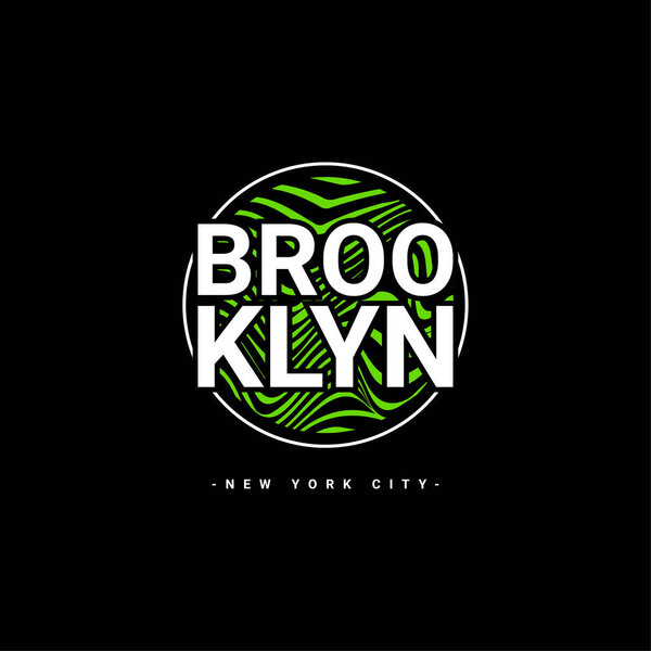Brooklyn writing design, suitable for screen printing t-shirts, clothes, jackets and others