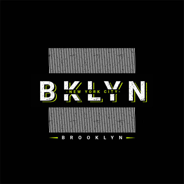 Brooklyn writing design, suitable for screen printing t-shirts, clothes, jackets and others