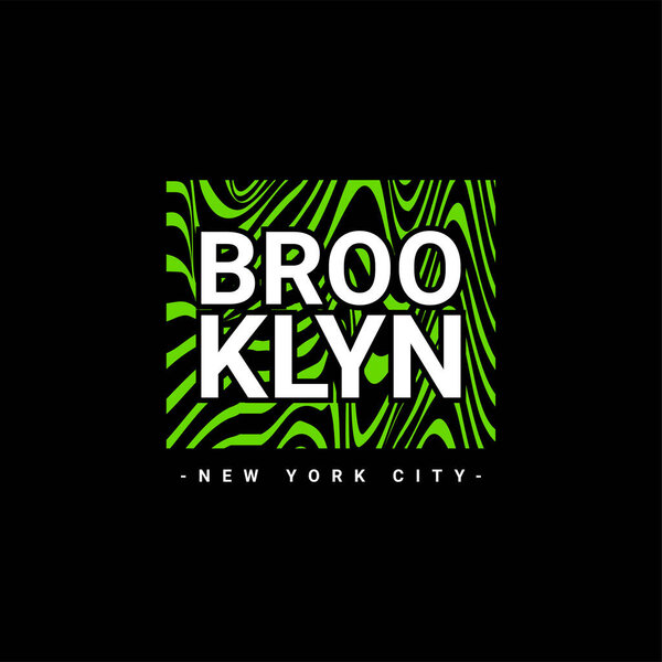 Brooklyn writing design, suitable for screen printing t-shirts, clothes, jackets and others