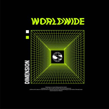 Tişört, giysi, ceket ve diğerleri için uygun dünya çapında yazı tasarımı