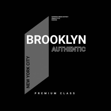 Brooklyn yazı tasarımı, ekran baskısı tişörtleri, giysiler, ceketler ve diğerleri için uygun