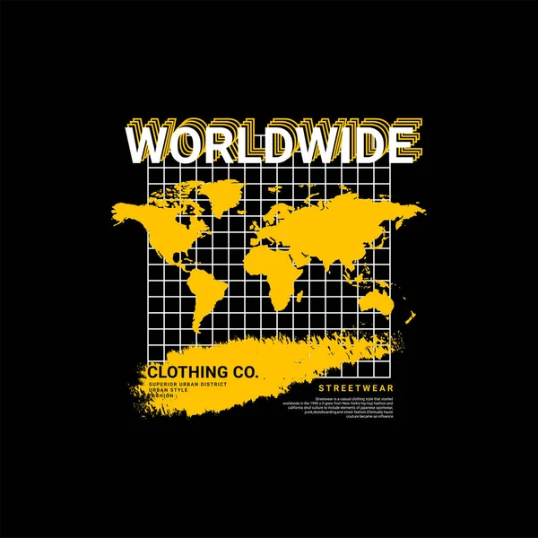 Diseño Escritura Todo Mundo Adecuado Para Serigrafía Camisetas Ropa Chaquetas — Archivo Imágenes Vectoriales