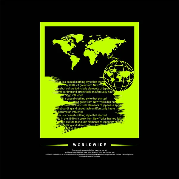 Tişört, giysi, ceket ve diğerleri için uygun dünya çapında yazı tasarımı