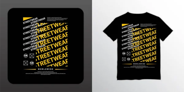 Projekt Shirt Streetwear Nadaje Się Sitodruku Kurtki Inne — Wektor stockowy