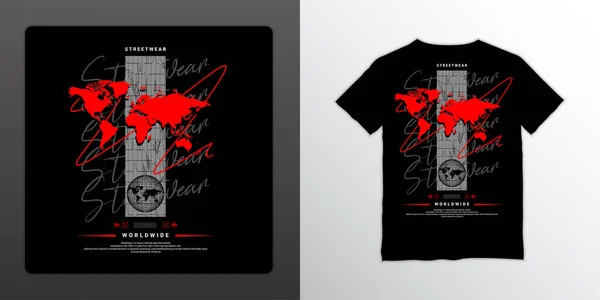 Shirt Streetwear Design Adatta Serigrafia Giacche Altri — Vettoriale Stock