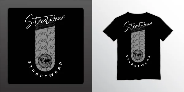 Projekt Shirt Streetwear Nadaje Się Sitodruku Kurtki Inne — Wektor stockowy