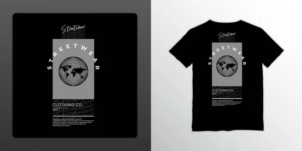 Diseño Camiseta Streetwear Adecuado Para Serigrafía Chaquetas Otros — Vector de stock
