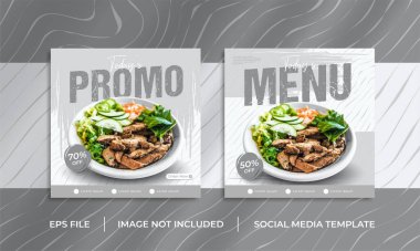 yemek tanıtımı sosyal medya gönderme şablonu
