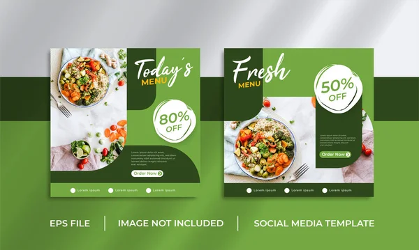 yemek tanıtımı sosyal medya gönderme şablonu