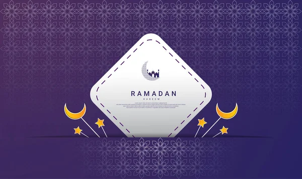 Design Com Tema Ramadan Com Estilo Corte Papel Adequado Para —  Vetores de Stock