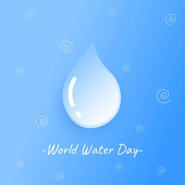 Ein Design Mit Dem Thema Weltwassertag Geeignet Für Elemente Zusammenhang — Stockvektor