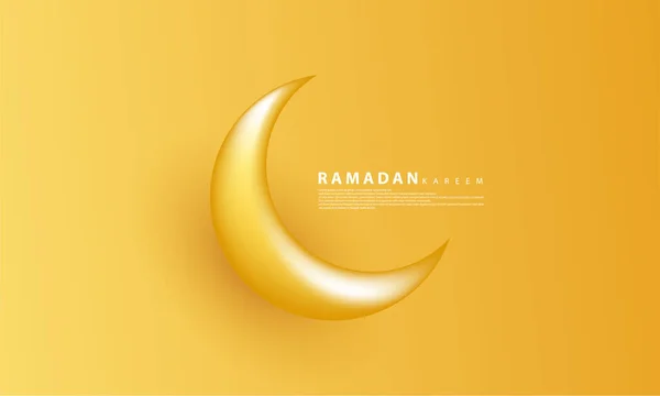 Ramadan Hintergrund Mit Mond Und Wolkenelementen Perfekt Für Islamische Motive — Stockvektor