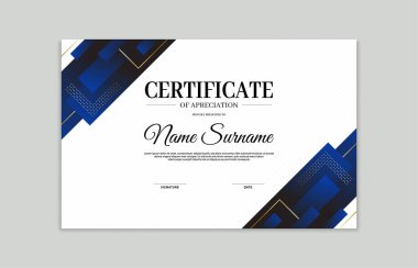 Mavi ve altın sertifikalı sınır şeması. Takdir, iş ve eğitim ihtiyaçları için