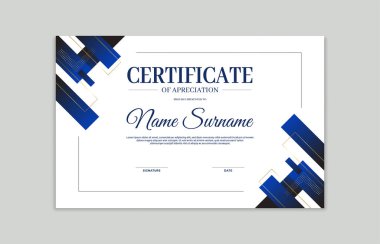 Mavi ve altın sertifikalı sınır şeması. Takdir, iş ve eğitim ihtiyaçları için