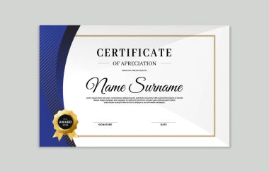Mavi ve altın sertifikalı sınır şeması. Takdir, iş ve eğitim ihtiyaçları için