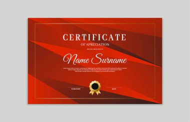 Kırmızı ve altın sertifikalı sınır şeması. Takdir, iş ve eğitim ihtiyaçları için