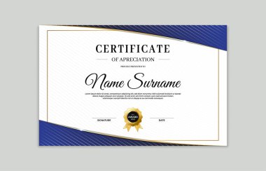 Mavi ve altın sertifikalı sınır şeması. Takdir, iş ve eğitim ihtiyaçları için