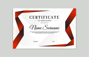 Kırmızı ve altın sertifikalı sınır şeması. Takdir, iş ve eğitim ihtiyaçları için