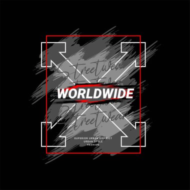 Tişört, giysi, ceket ve diğerleri için uygun dünya çapında yazı tasarımı