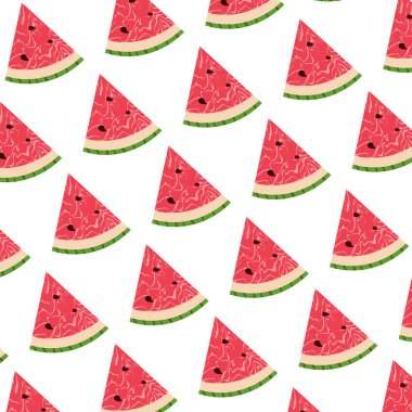 Karpuz meyvesi deseni, vektör 10