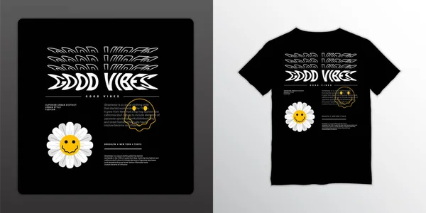 Good Vibes Streetwear Shirt Design Suitable Screen Printing Jackets Others — ストックベクタ