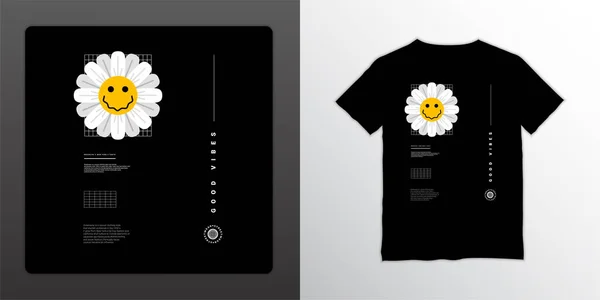 Good Vibes Streetwear Shirt Design Suitable Screen Printing Jackets Others — Vector de stock