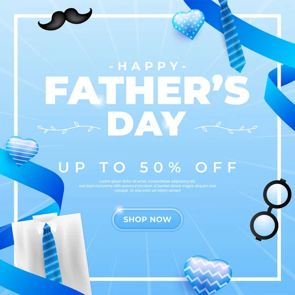 Happy father's day design, suitable for banners, promotions, posters, vouchers, give away and others