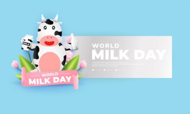 dünya süt günü tasarımı, poster, afiş, sosyal medya paylaşımı vs. için uygun