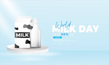 dünya süt günü tasarımı, poster, afiş, sosyal medya paylaşımı vs. için uygun